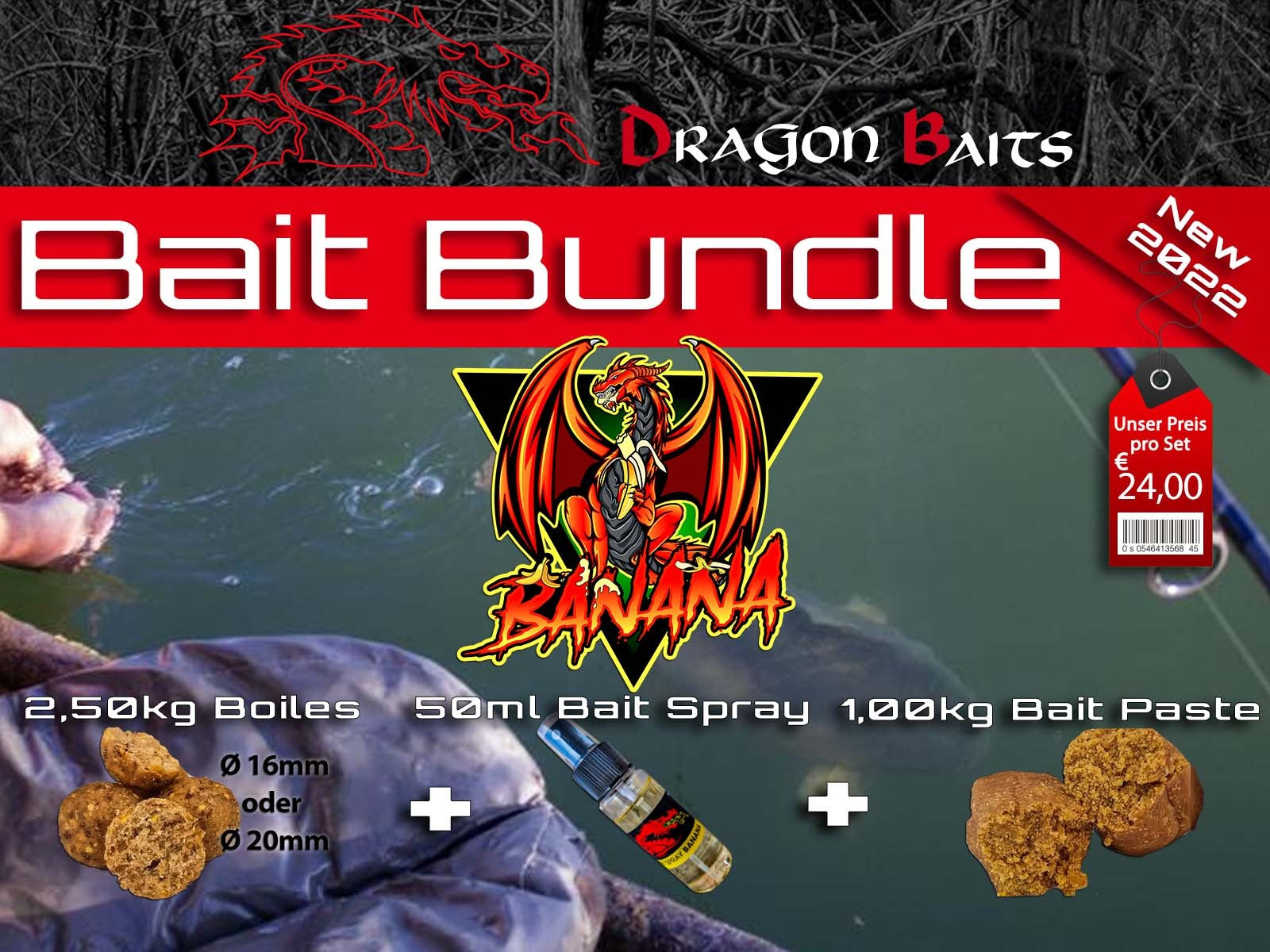 Bait Bundels - Banana / Fruity Juice / Krillagon