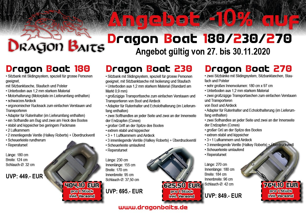 Dragon Boats Angebot -10% inkl. Versandkosten